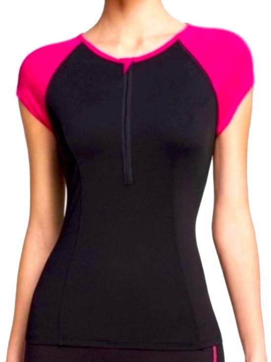 SPANX Tops - NWT Spanx Women's Cap Sleeve Activewear Top Slimming Fit UPF 50+ Sz. M